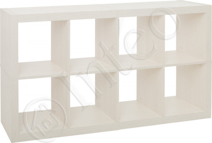 Книжкова шафа Мікс 2x4 Inteo 1500x792x290 мм Вудлайн кремовий 3D Рельєфна основа Товщина корпусу 50мм