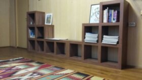 Модульная система 3*3 орех, стеллаж в гостиную